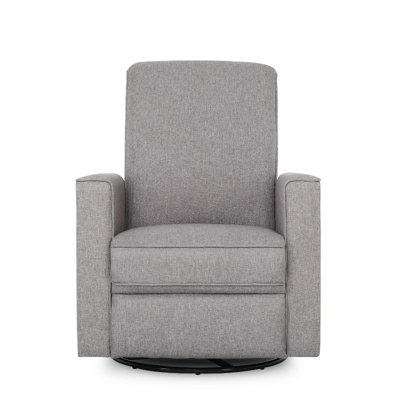 Evolur Seattle Upholstered Swivel Glide Recliner - Gray