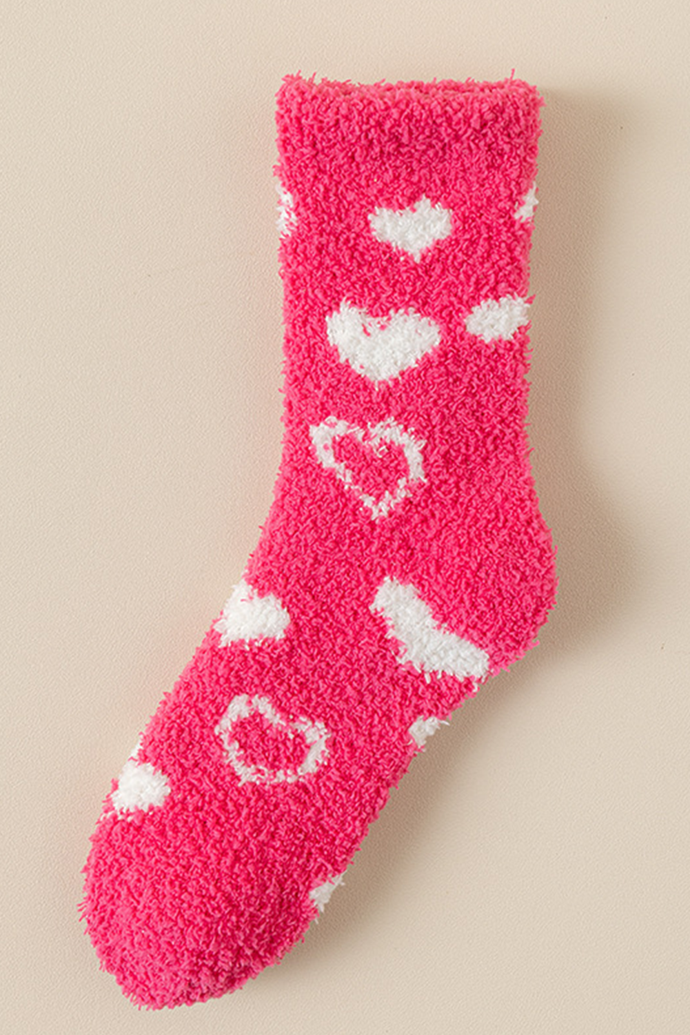 Strawberry Pink Valentine Heart Print Socks