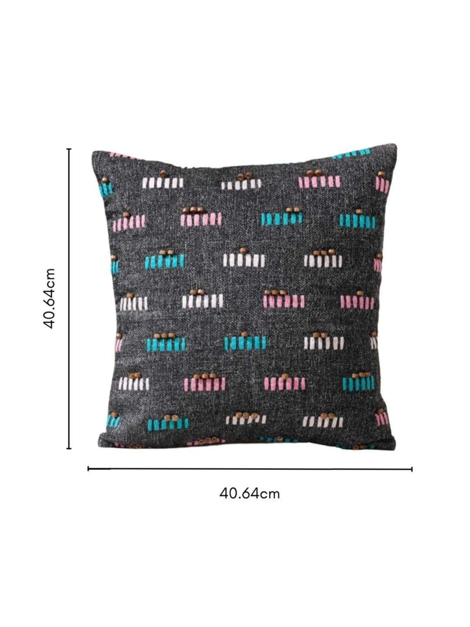 Swayam Multicolor Cotton 40 cm x 40 cm Cushion Covers - Set of 2