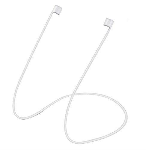 Josi Minea 2-in-1 Apple AirPods Accessories Kit - Protective Cover Skin for AirPods Charging Case & Earphone Anti-Lost Strap Rope - 2 Pcs AirPod Set [ White ]