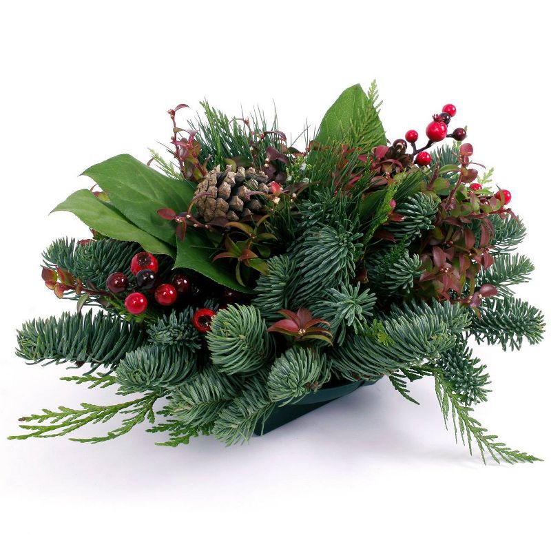 Live Fresh Cut Pacific Northwest Classic Berry Merry Centerpiece - Van Zyverden