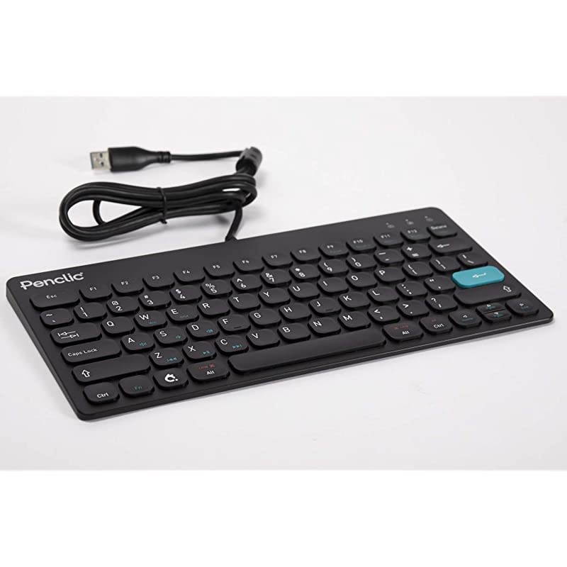 C3 Office Keyboard USB Wired Connection Compact Size with FullSize Keys Ergonomic Design Integrated 3Port USB Hub Compatible with PC and Mac