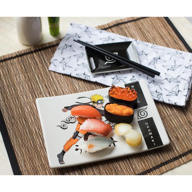 Just Funky Naruto Shippuden 3-Piece Ceramic Dinnerware Sushi Set