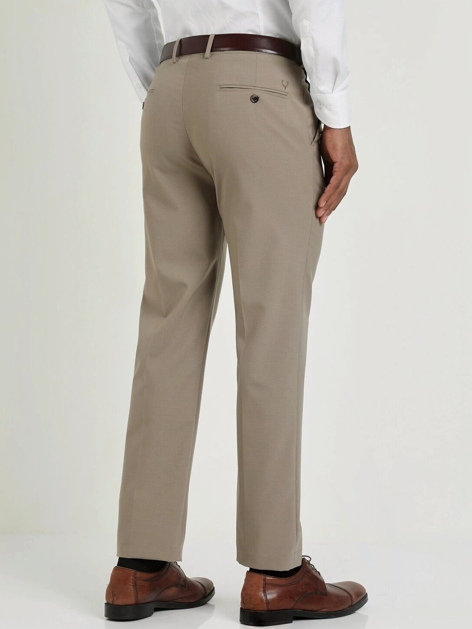 Arrow Navy Regular Fit Trousers