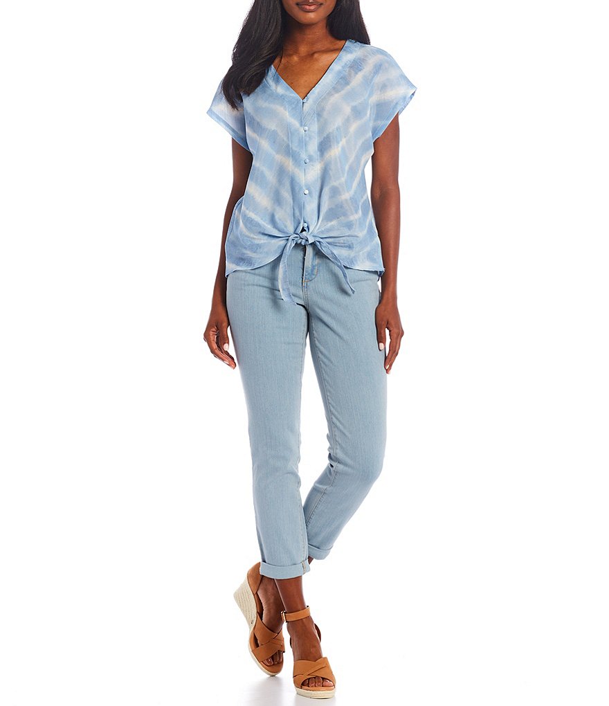 Code Bleu Stretch Denim Weekend Rolled Cuff Jeans