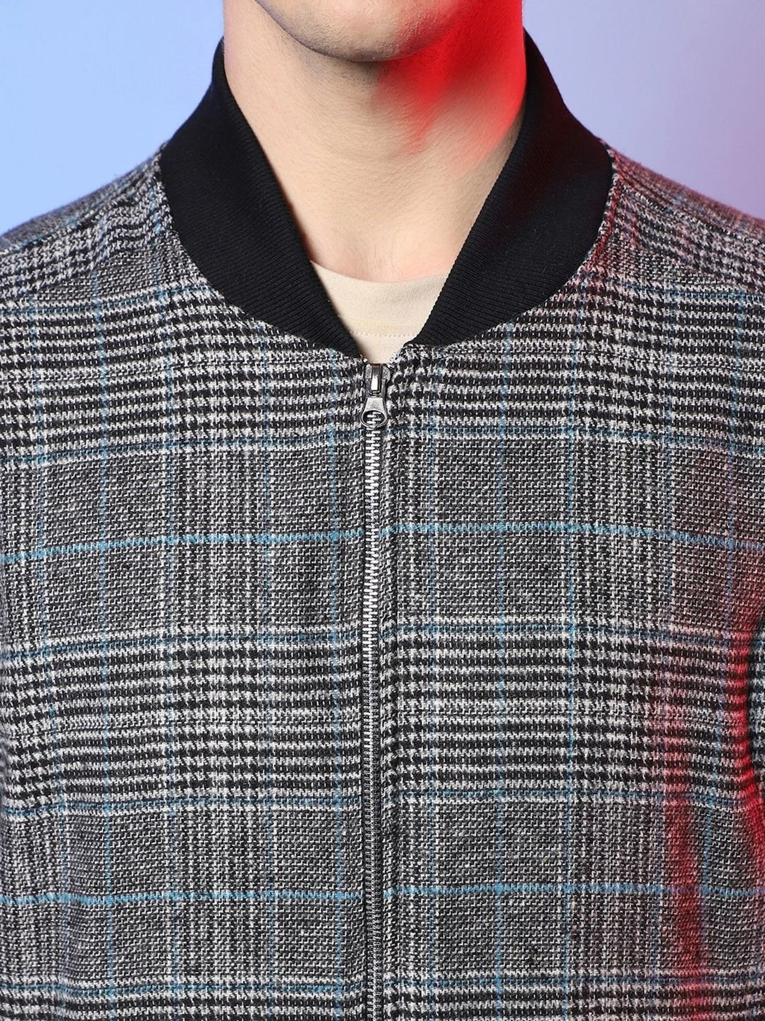 Hummel Blue Regular Fit Solid Jacket