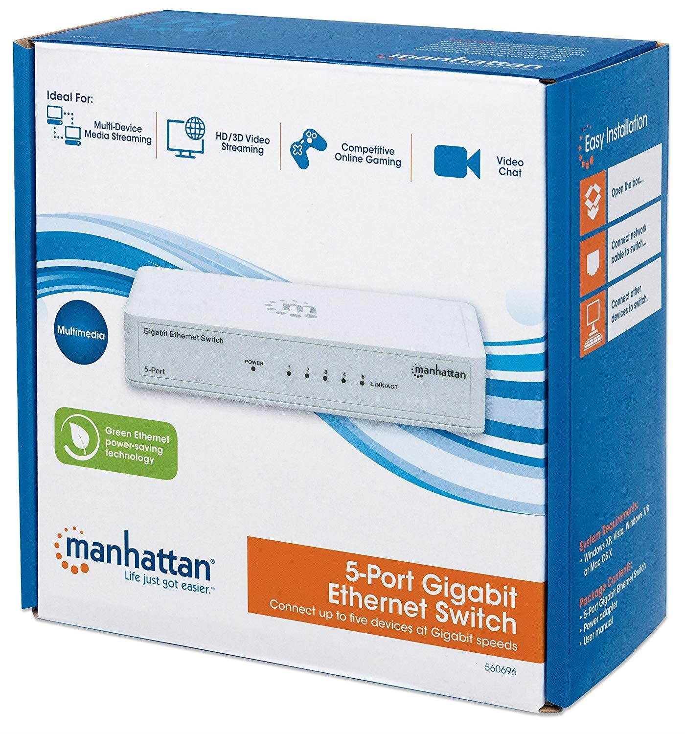Manhattan 5-Port Gigabit Ethernet Switch (560696)