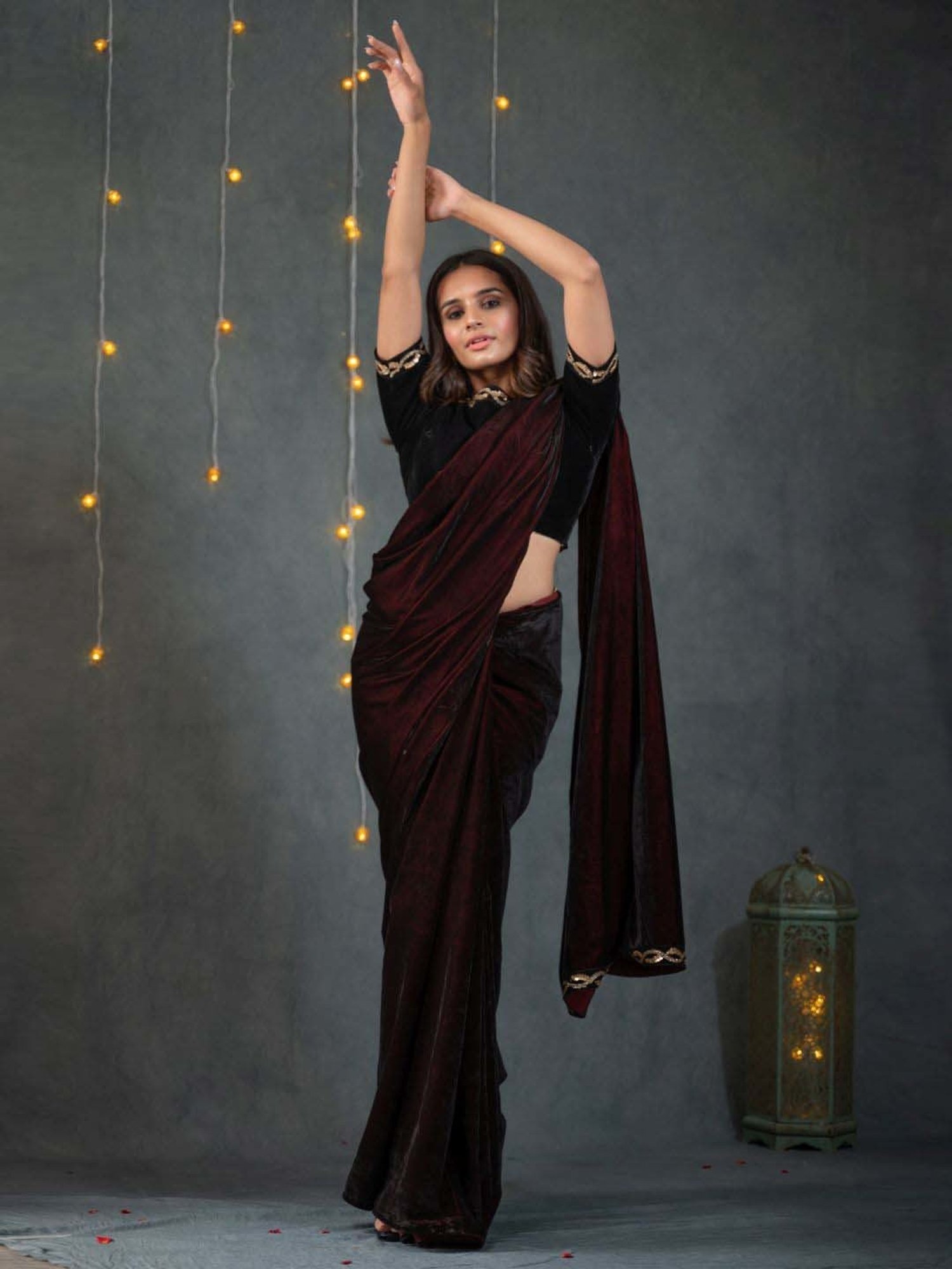 Swtantra Black Embellished Readymade Blouse