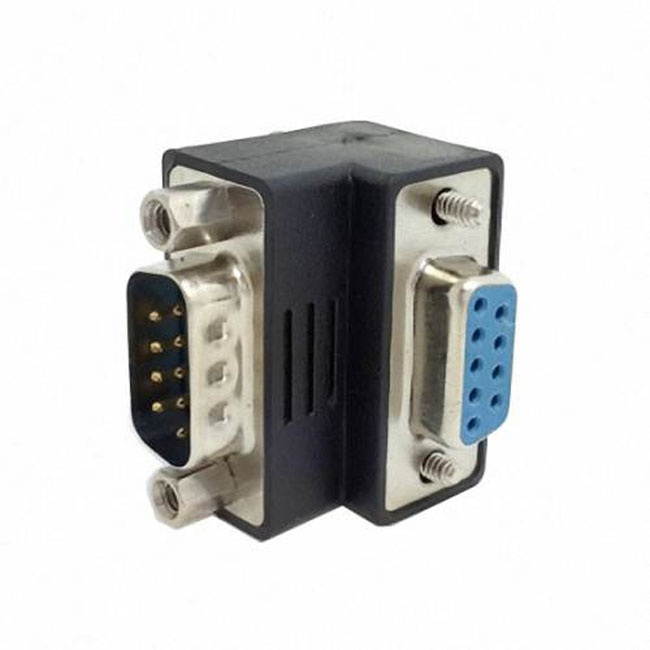 CY D-Sub RS232 9Pin Male to Female Up Angled 90 Degree Extension Adapter DB-016-UP