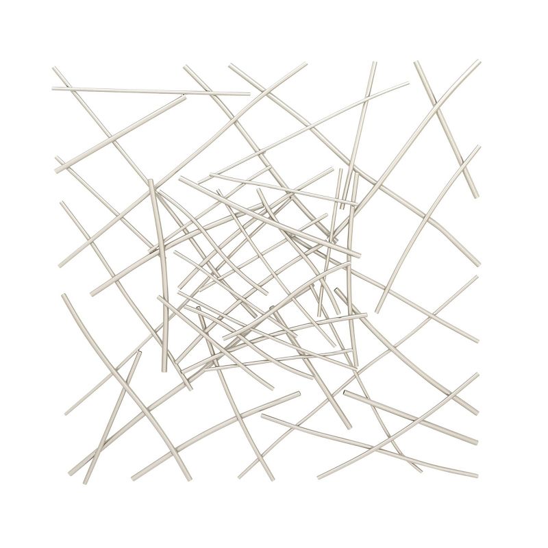 48" x 48" Modern Geometric Metal Wall Decor Gray - Olivia & May