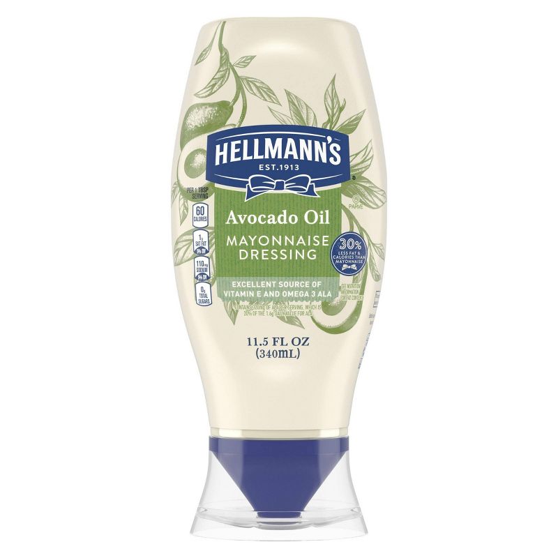 Hellmann's Squeeze Bottle Avocado + Lime Mayonnaise Dressing - 11.5oz