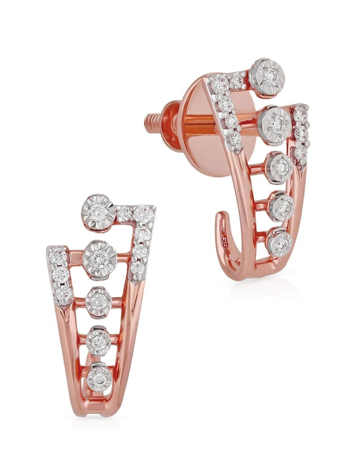 P.C. Chandra Jewellers 18 kt Gold & Diamond Earrings