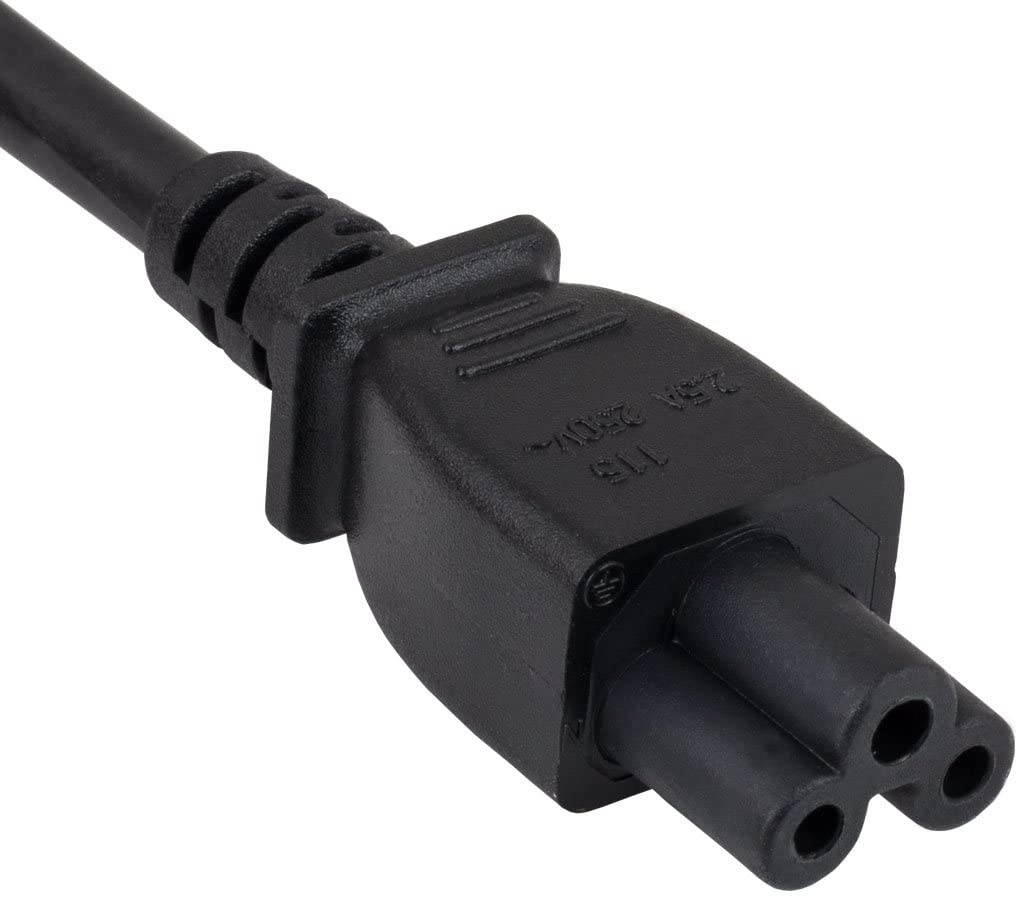 Cable Leader 6ft 18 AWG Right Angle European 3-Prong Notebook Power Cord CEE 7/7 to IEC320 C5