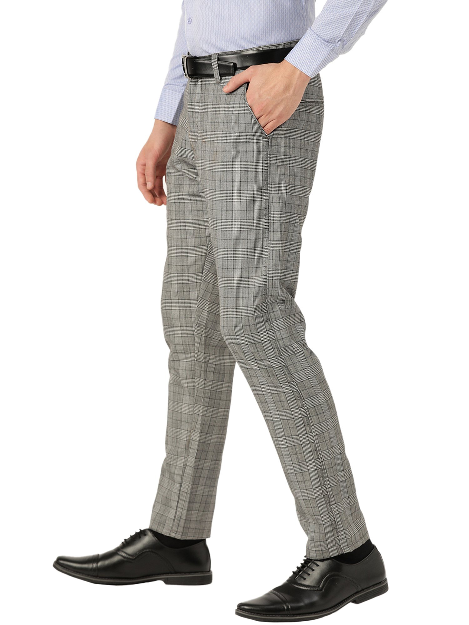 Sojanya Black & Off White Checks Trousers