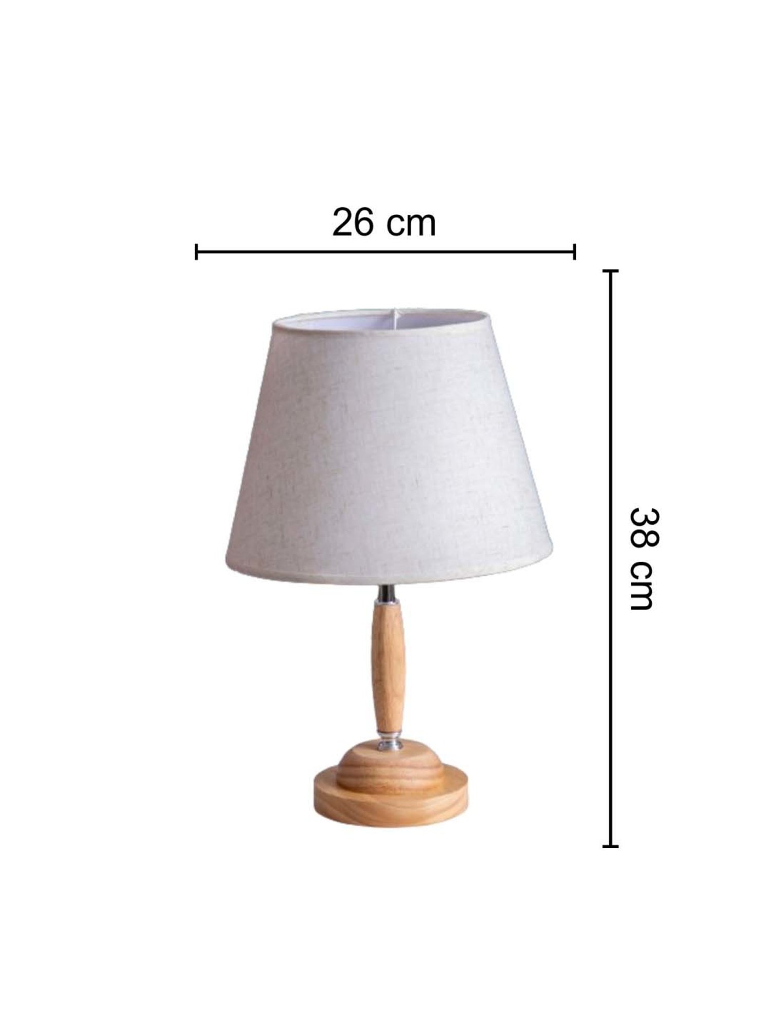 The Decor Kart White Wood Paarl Table Lamp