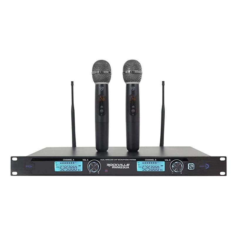 RWM23UA UHF Wireless Pro Rack Mount Dual Microphone System20 Channel 1