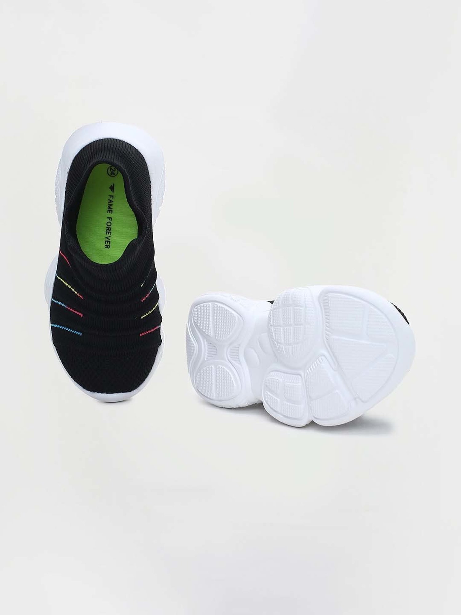 Fame Forever by Lifestyle Kids Beige & White Velcro Shoes