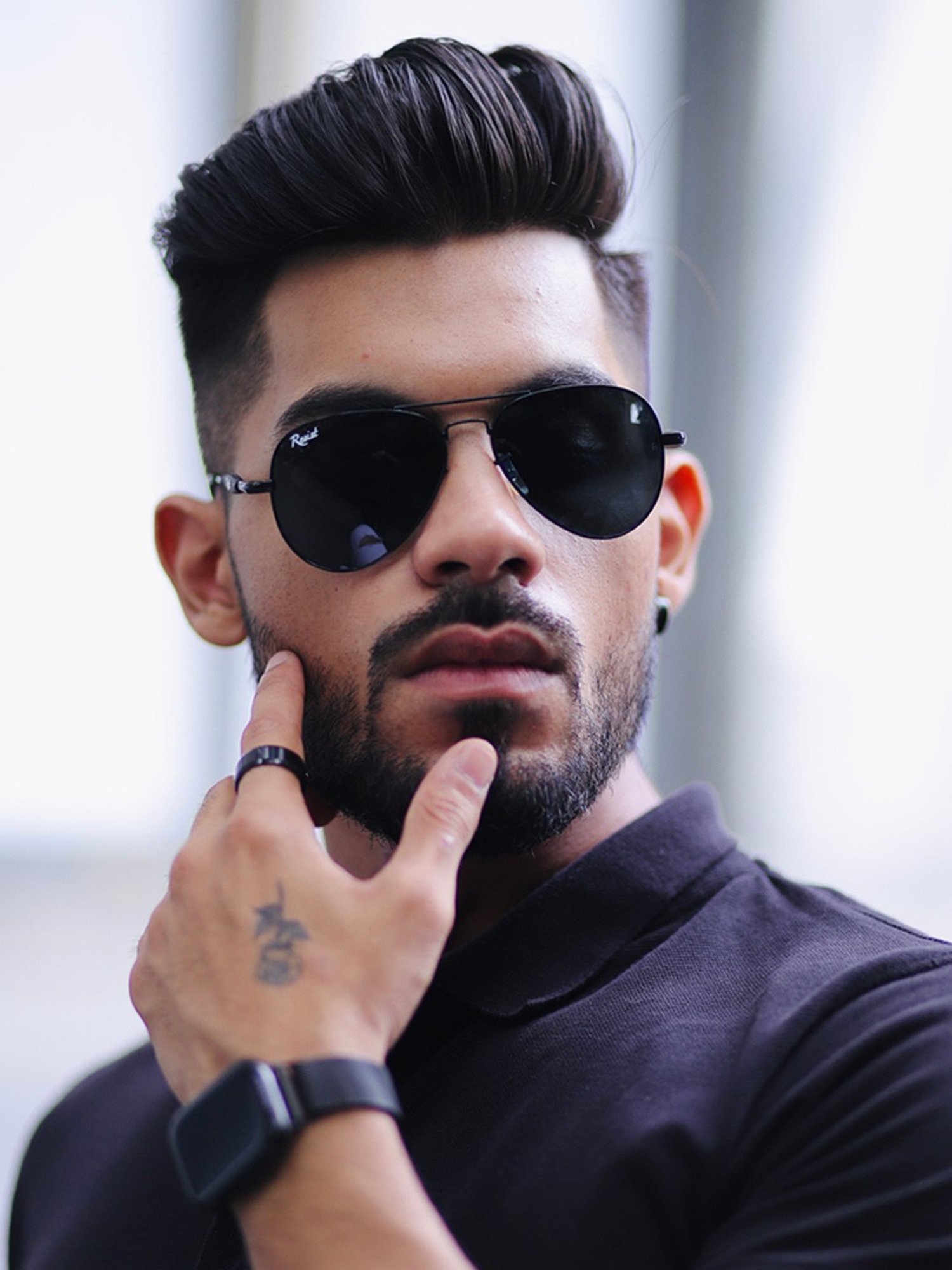 Resist Eyewear Black Aviator UV Protection Unisex Sunglasses