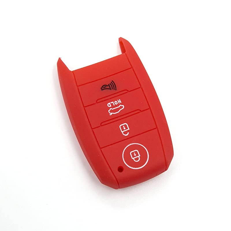 4 Button Silicone Smart Key Case Cover 1Pcs For Kia Soul Carnival Sedona Niro Sorento Sportage Rio Forte Optima Cerato Koup Red