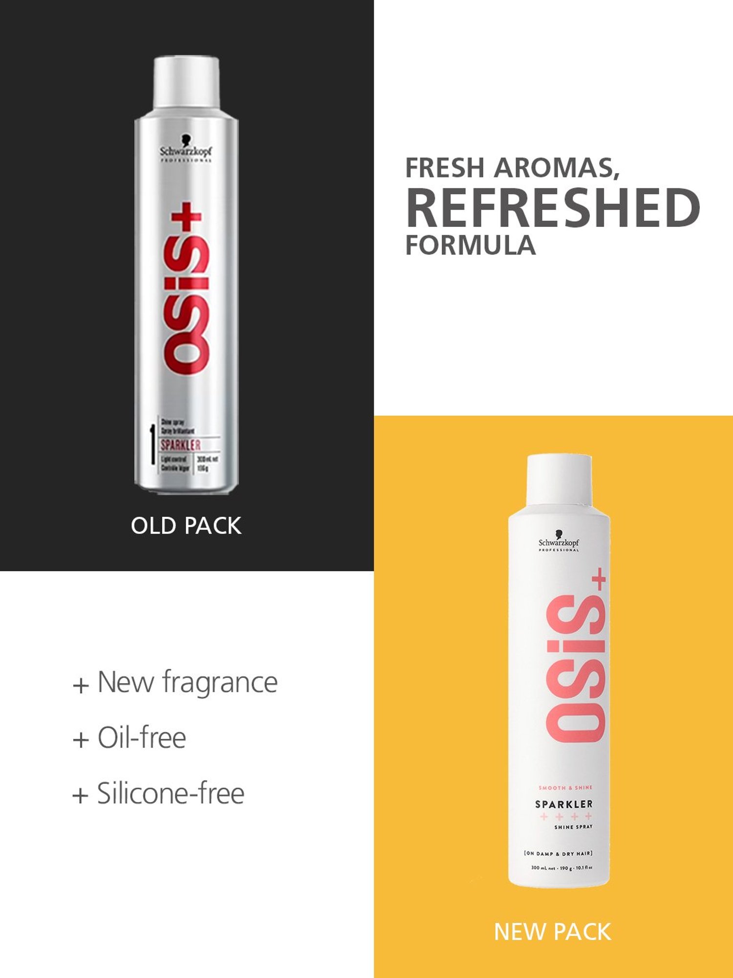 Schwarzkopf Professional Osis+ Smooth & Shine Sparkler Shine Spray - 300 ml