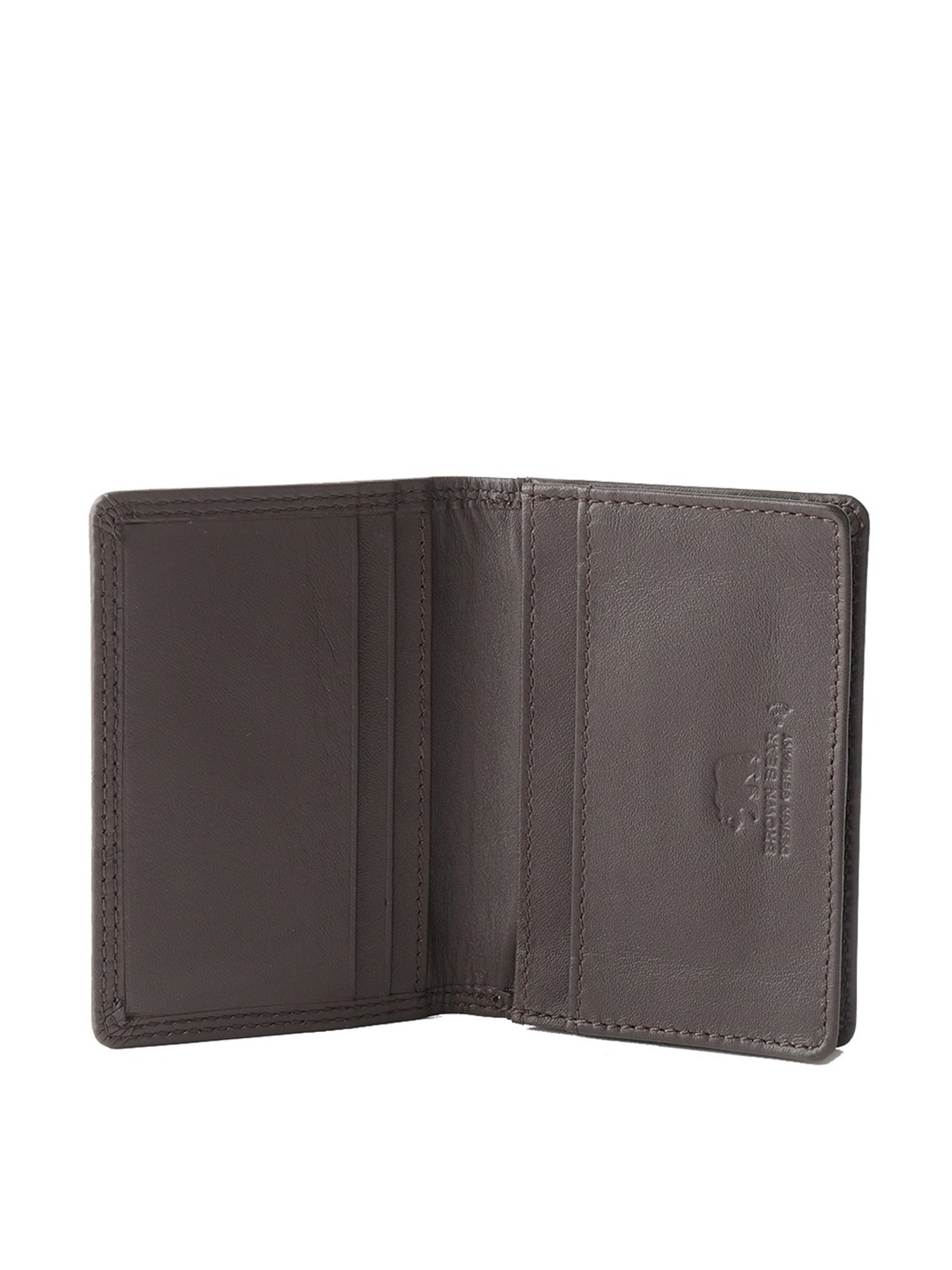 Brown Bear Brown Casual Leather Rfid Card Holder for Men
