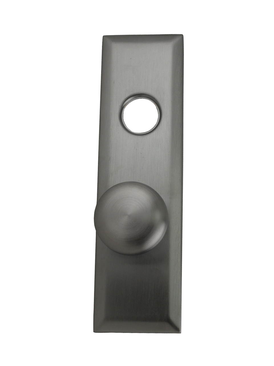 Maxtech, 3021SC, Satin Chrome 26D, Escutcheon Plate 2-3/4" X 10" With Solid Brass Door Knob And Cylinder Hole, For Marks Mortise Lock