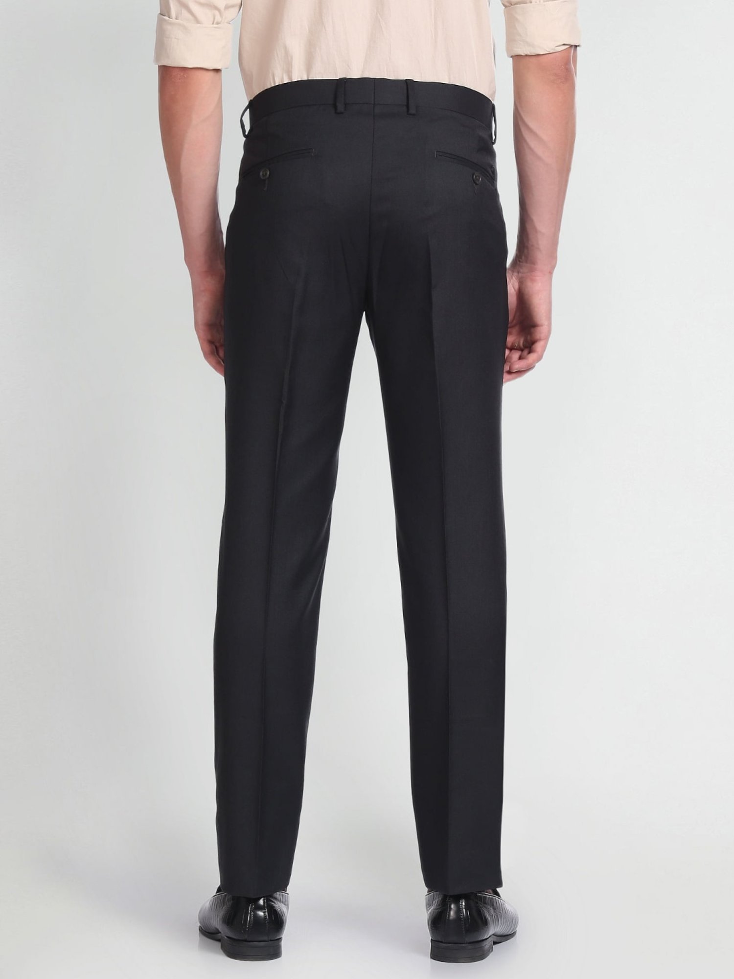 Arrow Z Black Regular Fit Trousers