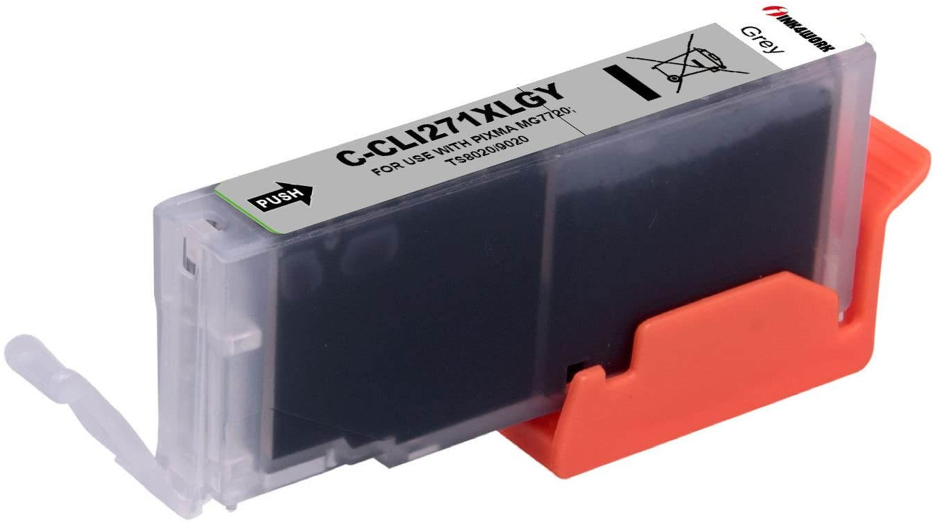 INK4WORK 6 Pack Compatible Ink Cartridge Replacement (with Gray) for Canon PGI-270XL CLI-271XL PGI270 XL CLI271 XL for Canon PIXMA PIXMA TS8020 TS9020 MG7720