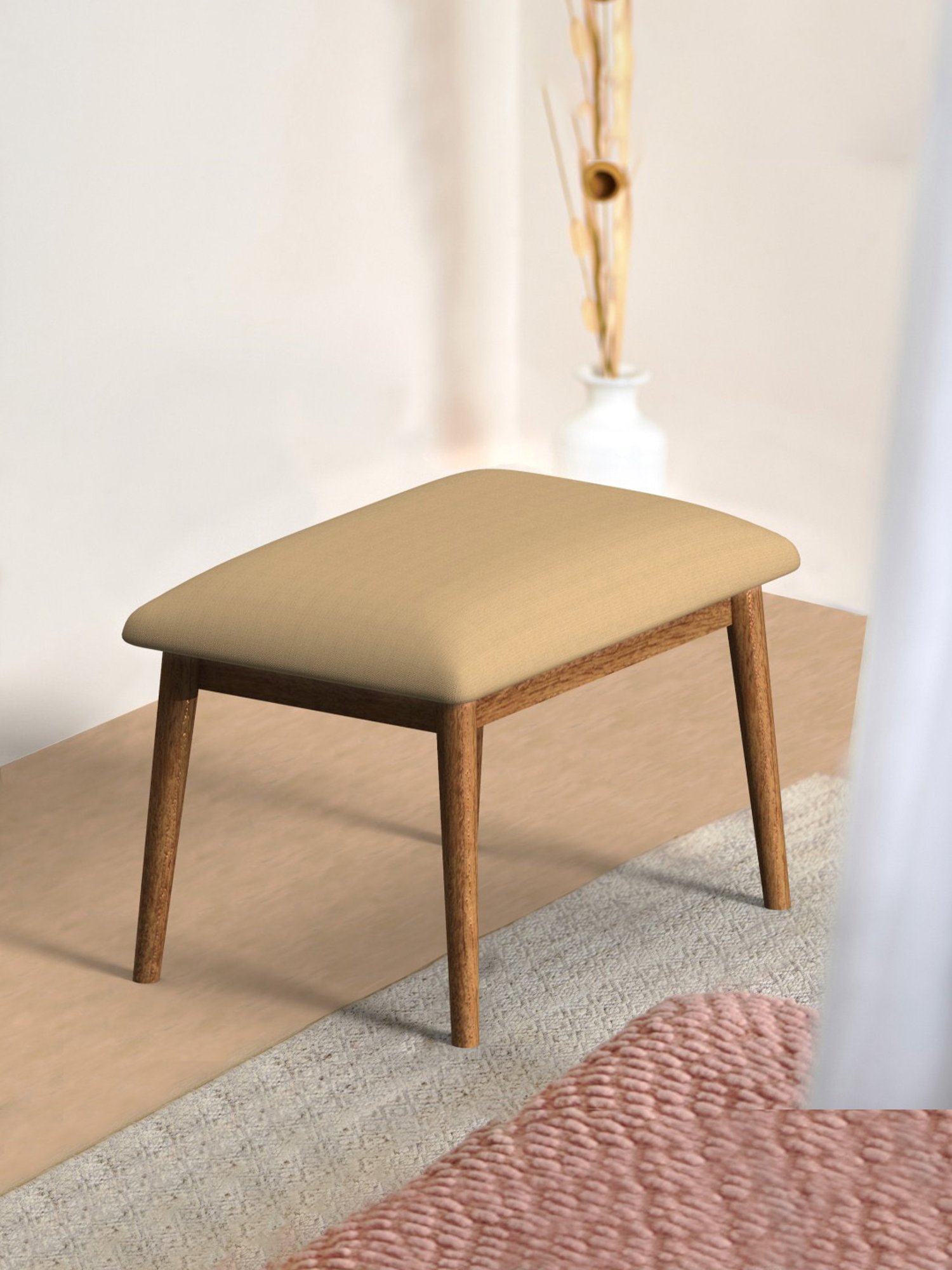 Picardy Vanity Stool Fabric/Antique Pearl - Acme Furniture