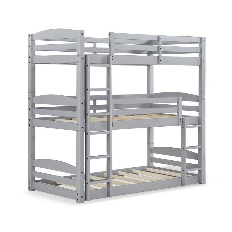 Bertha Triple Floor Bunk Bed Gray - Dorel Living