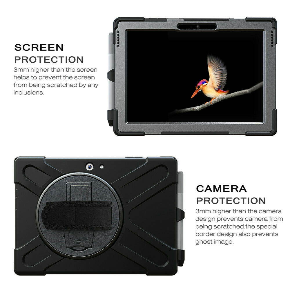 Werleo Surface Pro 6 Case Surface Pro Case 2017 Heavy Duty Full-Body Rugged Protective Case Cover with Kickstand Hand Strap for Microsoft Surface Pro 6 2018 / Surface Pro 5 2017 / Surface Pro 4 2015