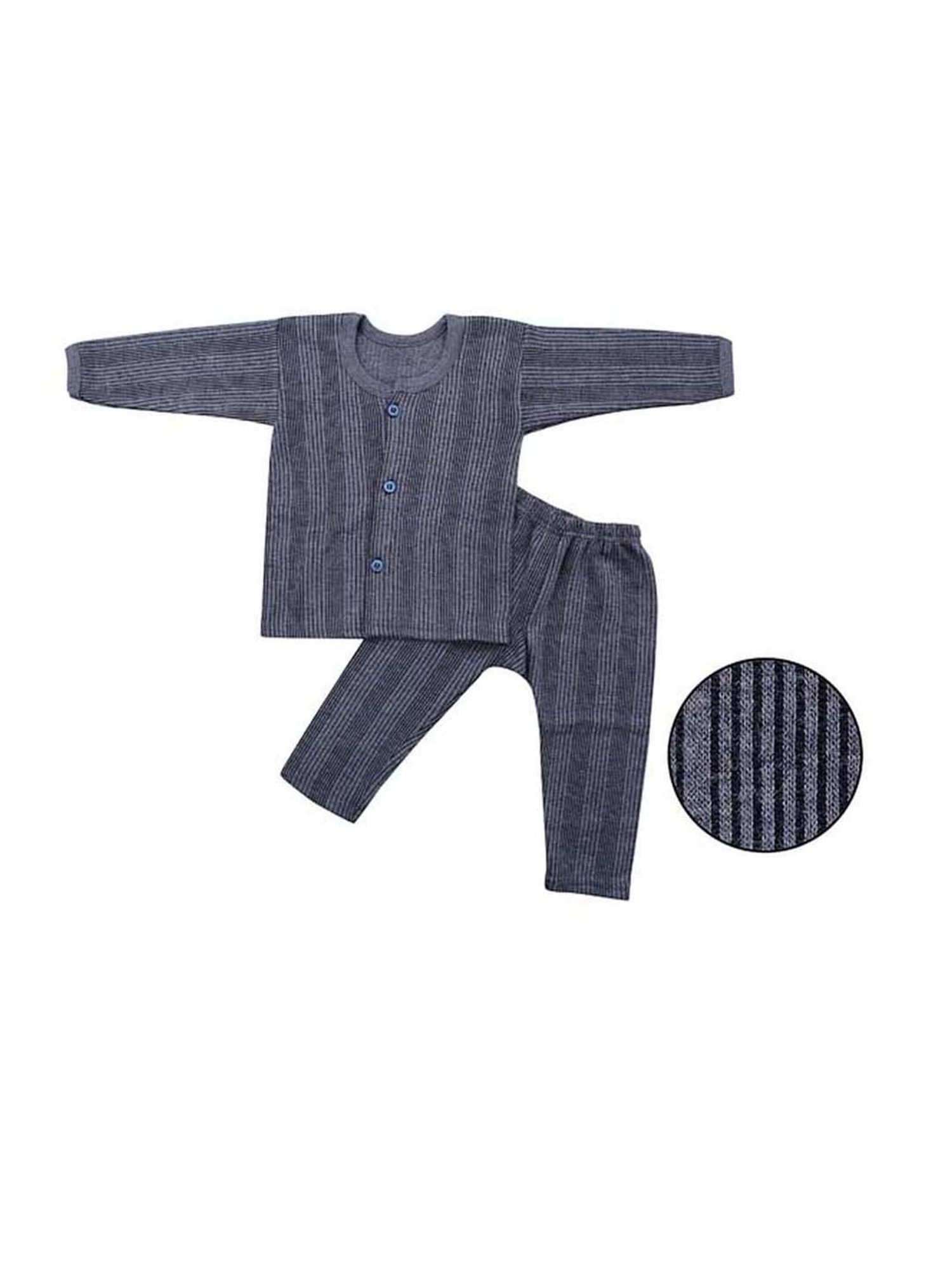 Tiny Bugs Kids Grey Cotton Thermal Set