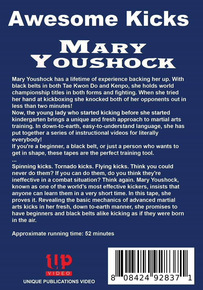 2 DVD Set The Awesome Tournament Taekwondo Karate Kicking - Mary Youshock