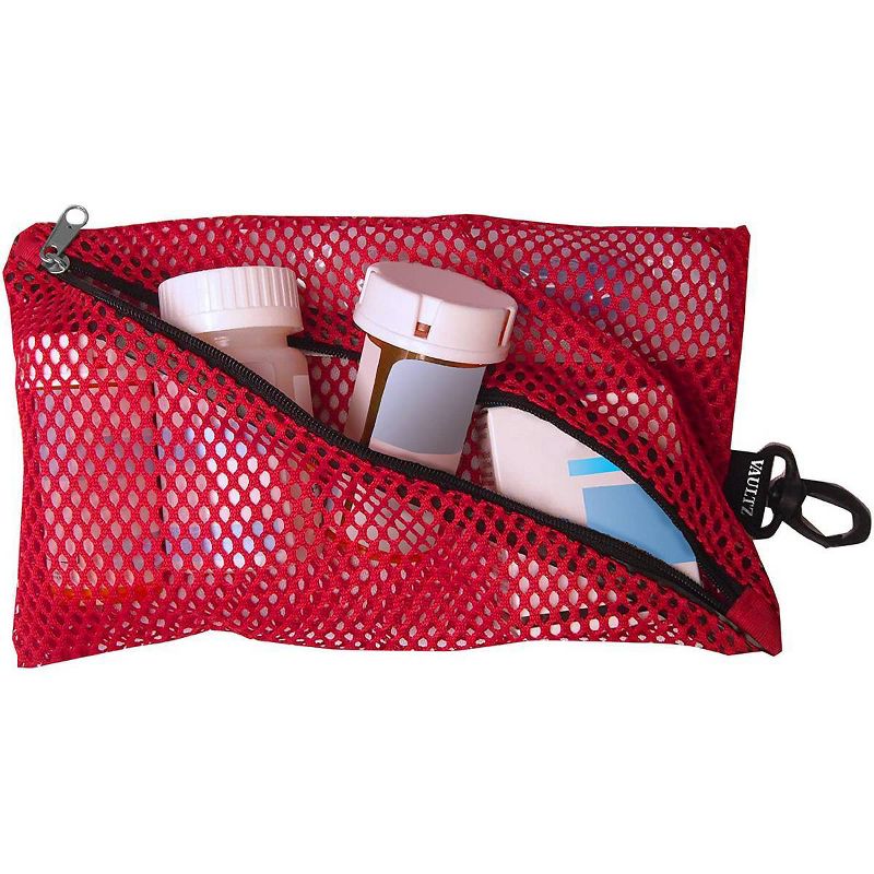 Vaultz Mesh Storage Bags, 4ct - Black/Red/Orange/Yellow