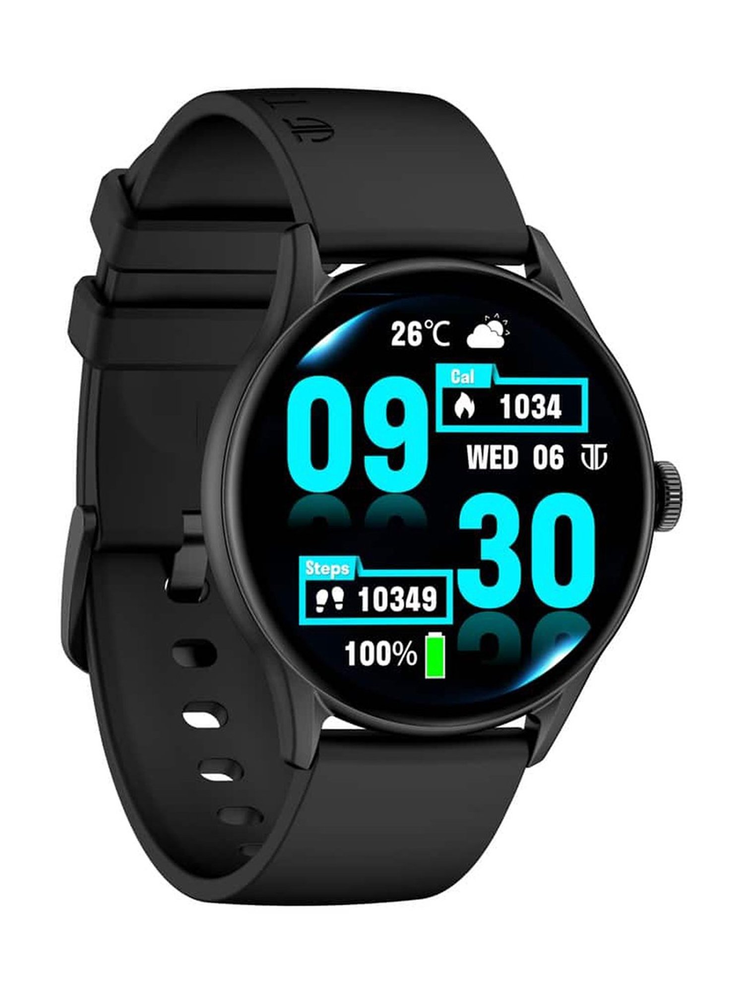Titan Evoke BT Calling Smartwatch with Large 1.43" AMOLED Display & IP68 Water Resistance (Black)