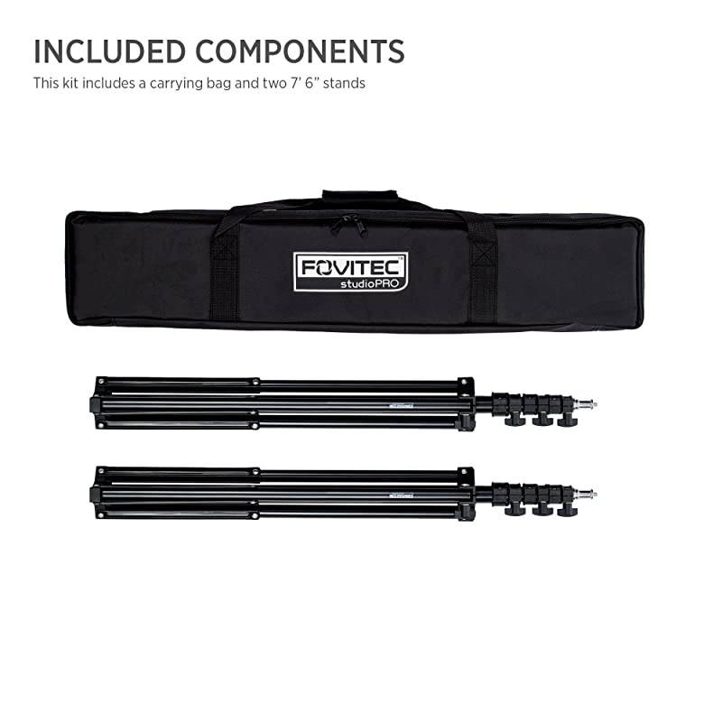 1x 76quot Photography amp Video Light Stand Kit For Lights Reflectors amp ModifiersCollapsibleSpring CushionedCarrying Bag Included