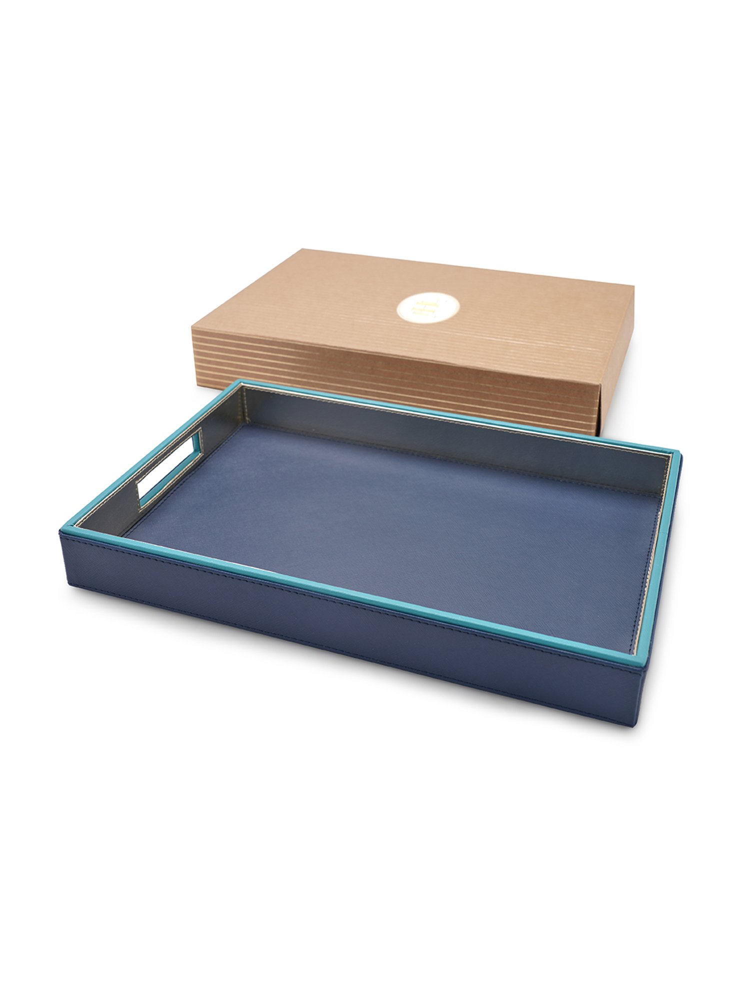 Pure Home and Living Blue MDF Solid Tray