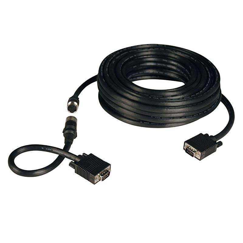 VGA Coax Monitor Easy Pull Cable , High Resolution cable with RGB coax (HD15 M/M) 50-ft.(P503-050)