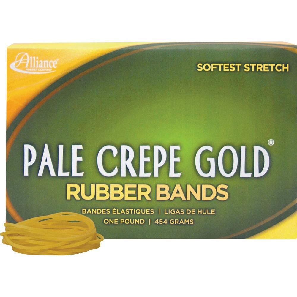 Alliance Rubber Pale Crepe Gold Rubber Band 2675 EA/BX