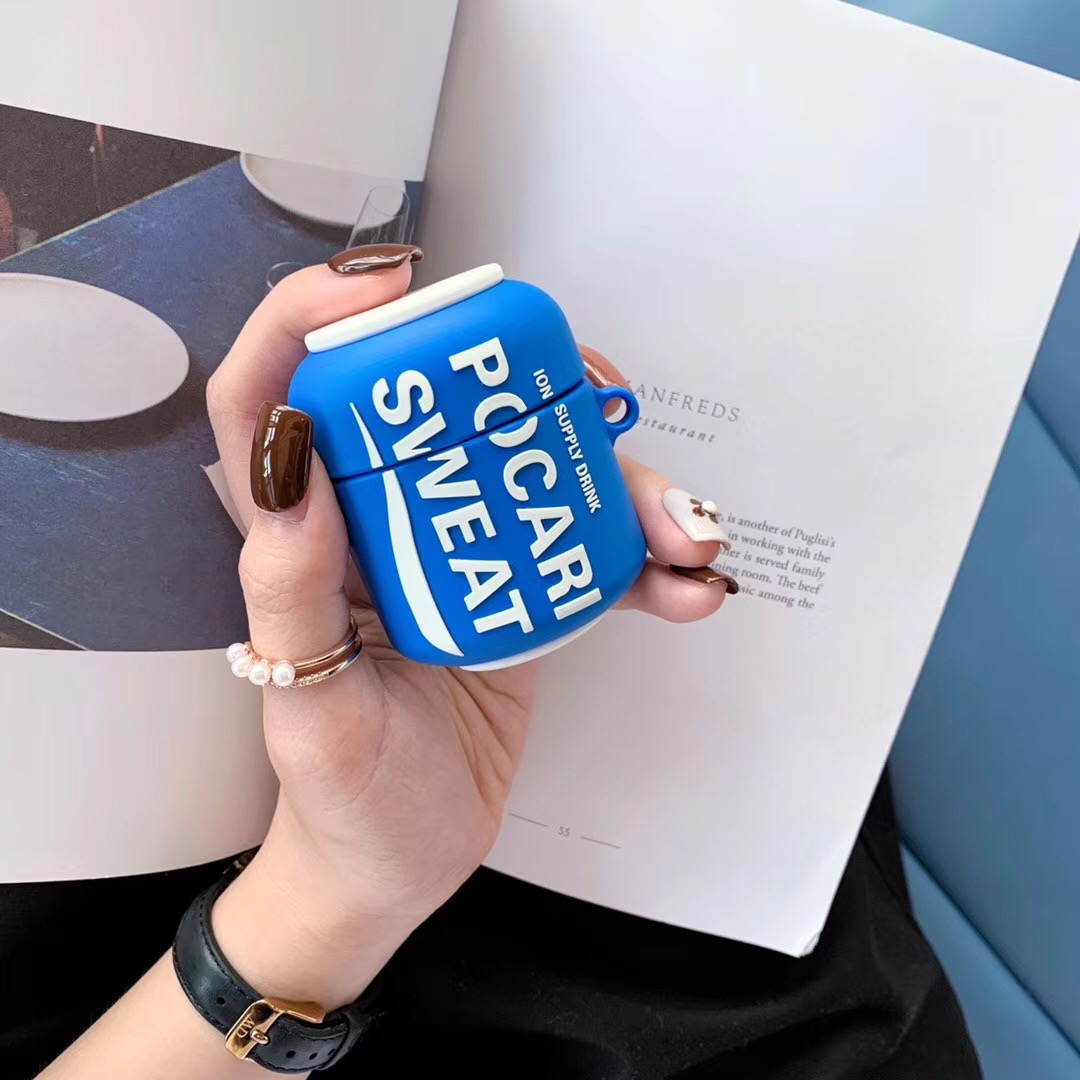 Blue Airpods Case,AirPods 2 Case,Airpods Accessories,Airpods Skin,Cute Cartoon Pink Piglet Slicone Girls Kids Protective Cover Case Compatible for Airpods 1 & 2