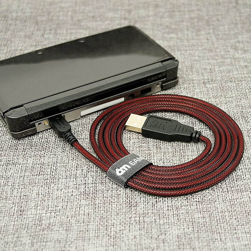 10FT 3ds Charger, High Speed Premium USB Charging Cable for Nintendo 2DS / 3DS / 3DS XL/DSi/DSi XL/New 2DSLL,Black Red