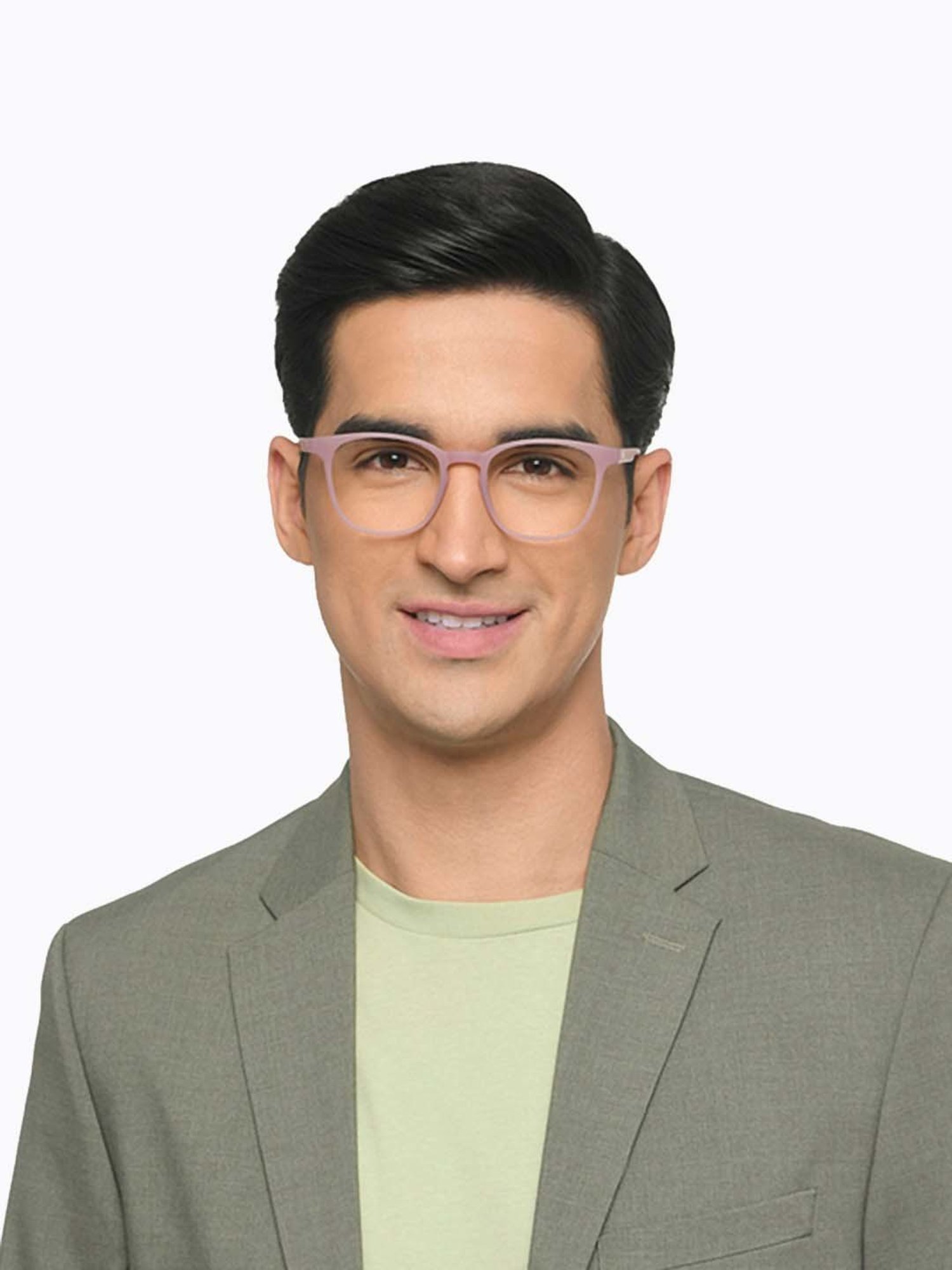 HUSTLR Pink Square Blue Light Protection Unisex Reading Glasses