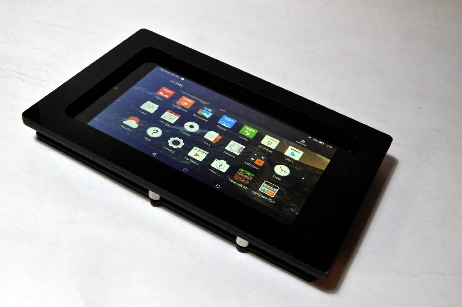 Amazon Fire 7" Security Anti-Theft Acrylic VESA Enclosure with Wall Mount Kit (Clear)