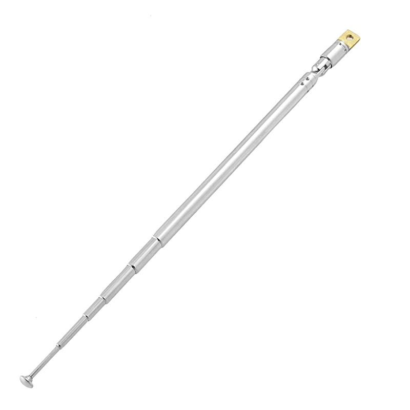 1 Pair AM FM Radio Universal Antenna 50cm 20 Length 6 Section Telescopic Stainless Steel Replacement Antenna Aerial for Radio TV Electric Toys