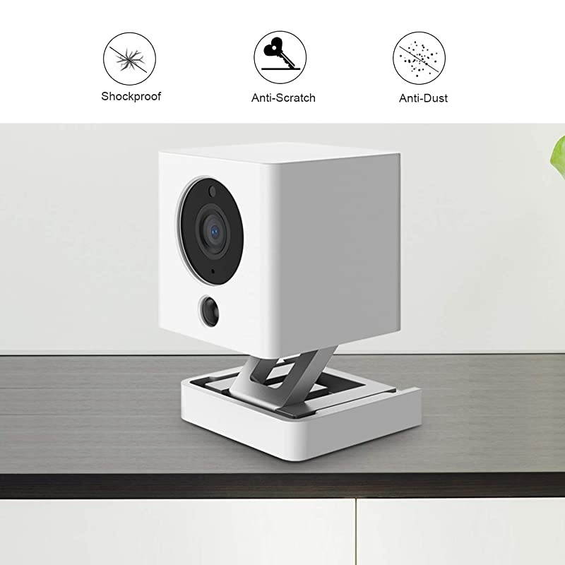 Silicone Skin for Wyze Cam Wyze Cam V2 - Come with Quick Wall Mount Bracket - Anti-Scratch Protective Cover - Extra Protect Wyze Camera (3 Pack, Black)