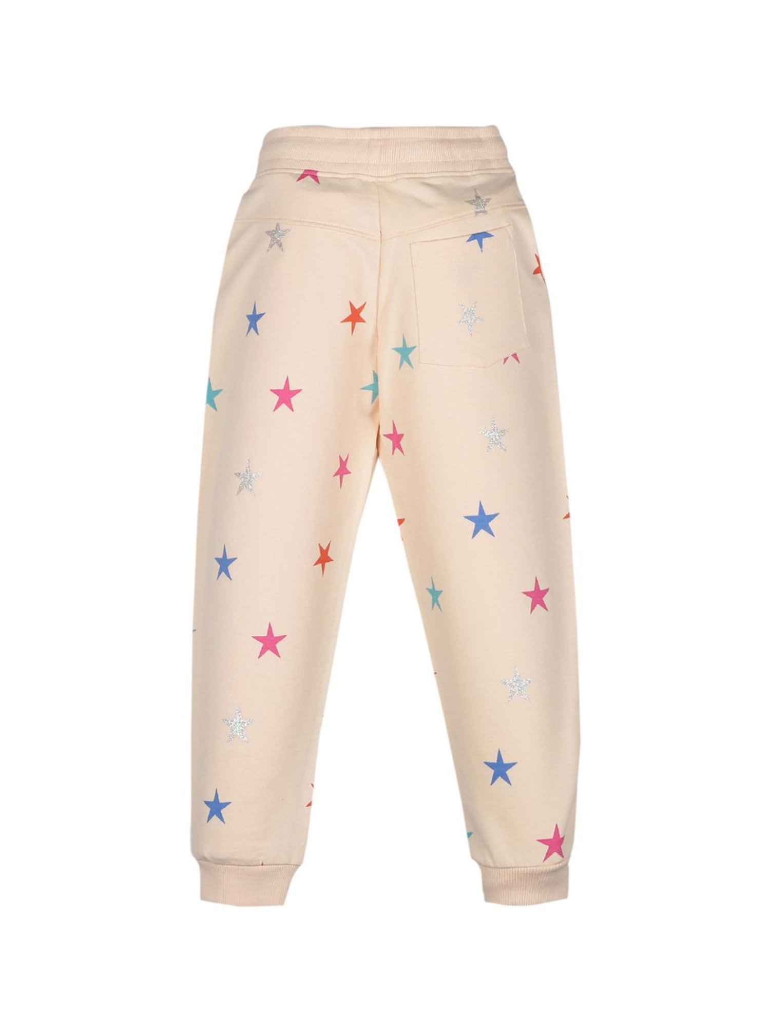 Plum Tree Girls Peach Printed  Joggers