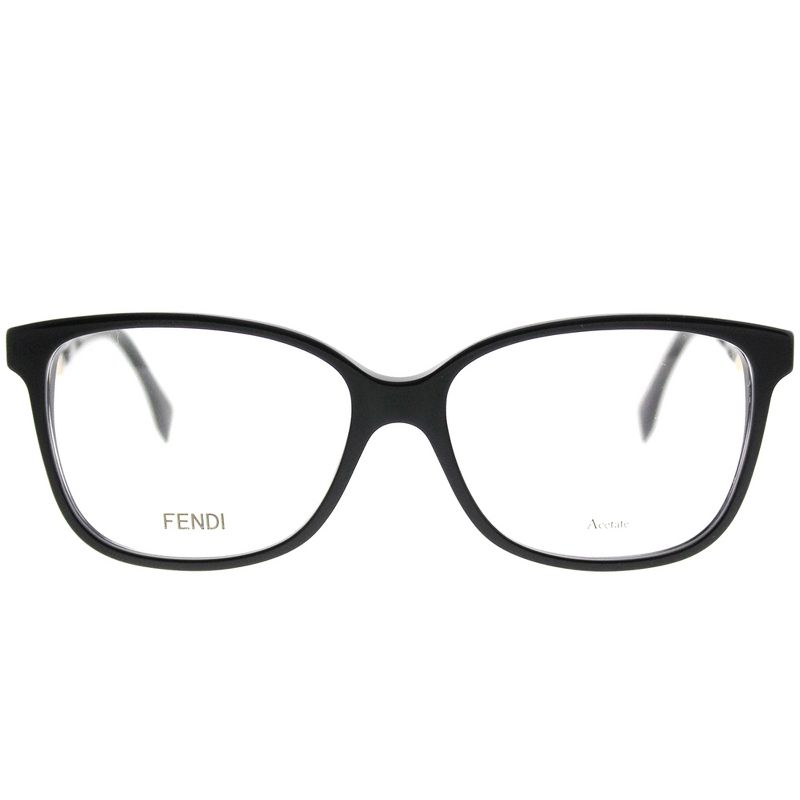 Fendi  807 Womens Rectangle Eyeglasses Black 53mm