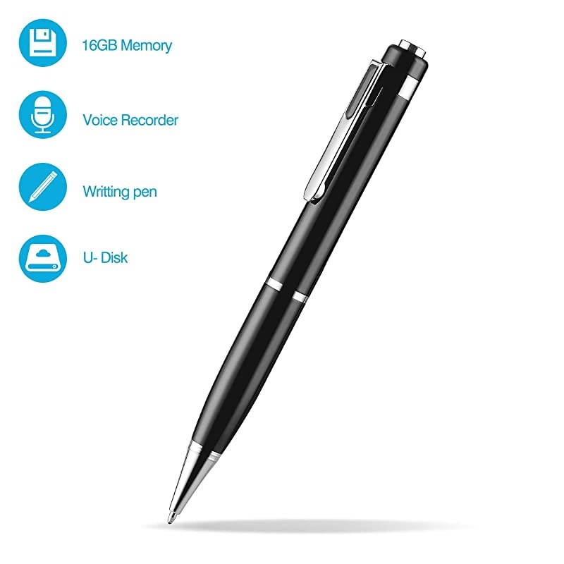 Digital Voice Recorder 16GB Voice Activated Recorder RechargeableMini Audio Recorder Playback MP3 Player for Meeting Lectures