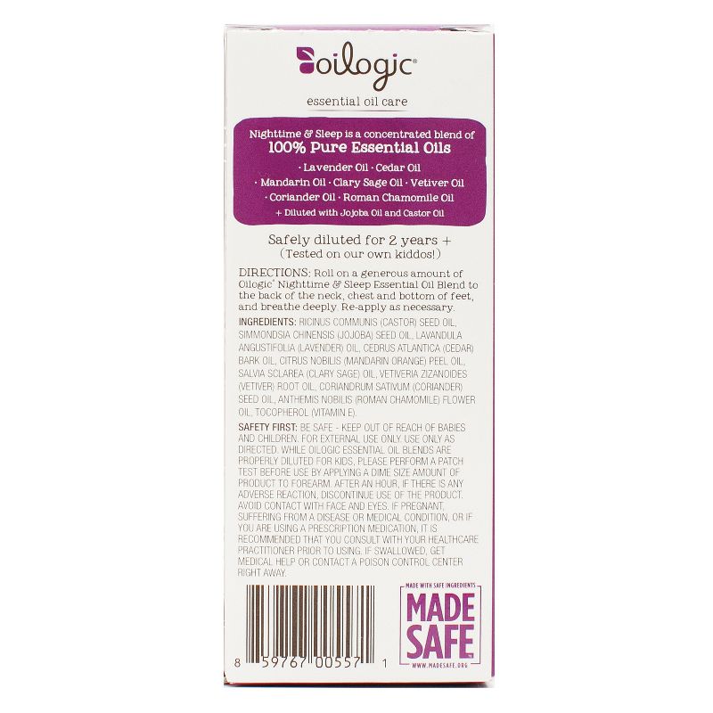 Kid's Oilogic Vegan Nighttime & Sleep Aid Lavender Aromatherapy Essential Oil Roll-on - 0.3oz