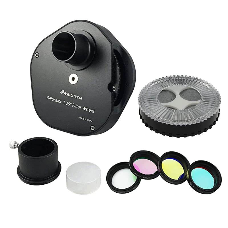 125quot Multiple 5Position Filter Wheel for Telescope with LRGB Filter Set